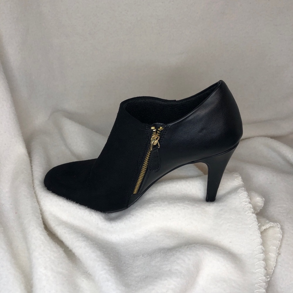 Dexflex Comfort Zip Up Fabric Stiletto Heel Ankle Booties